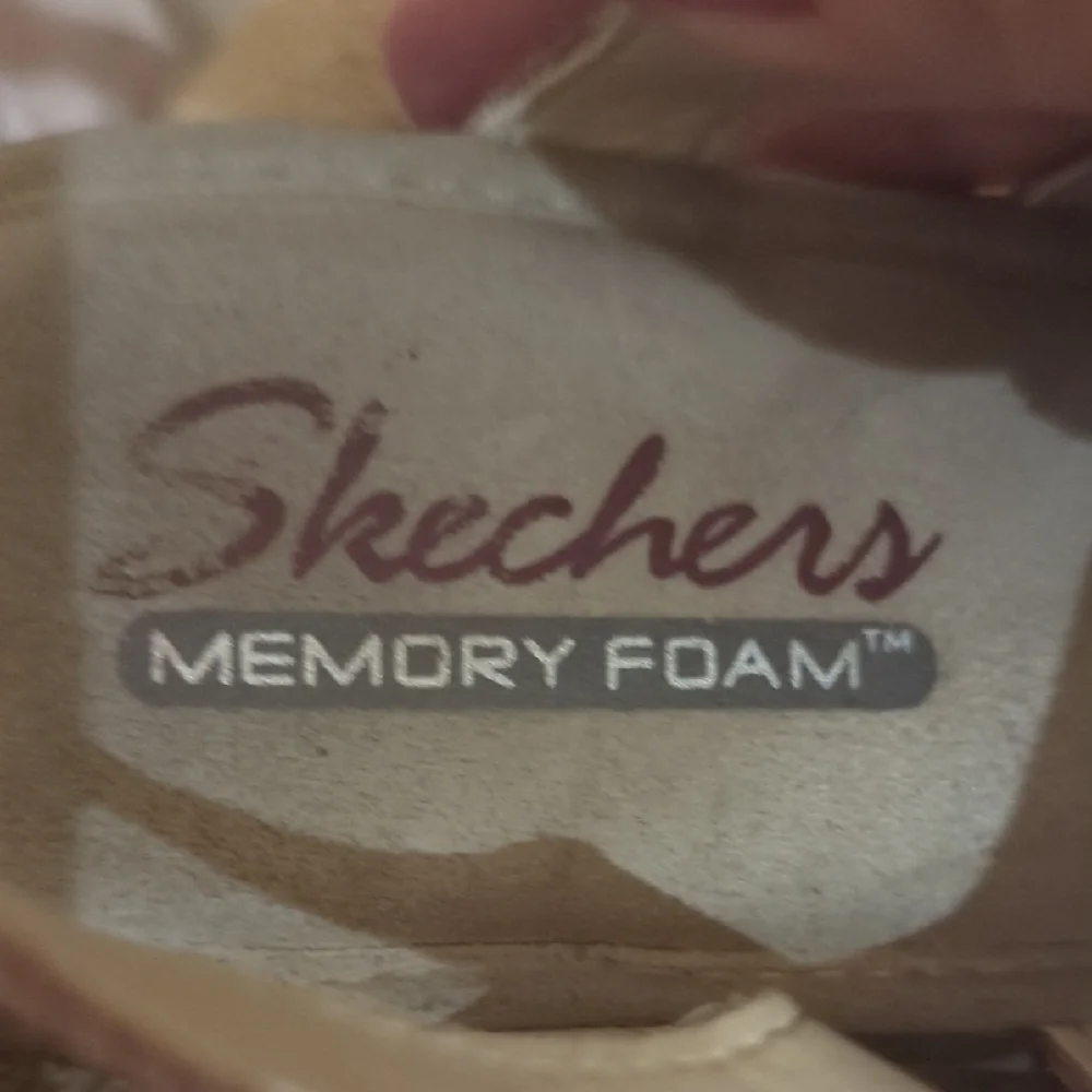 Skechers Suede Beige Strappy Sandals. Super comfortable. Velcro Closure.